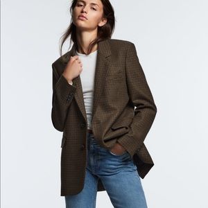 Wool blend menswear style blazer. Zara. New